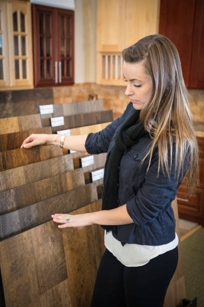 Lady looking for flooring samples | Yetzer Home Store