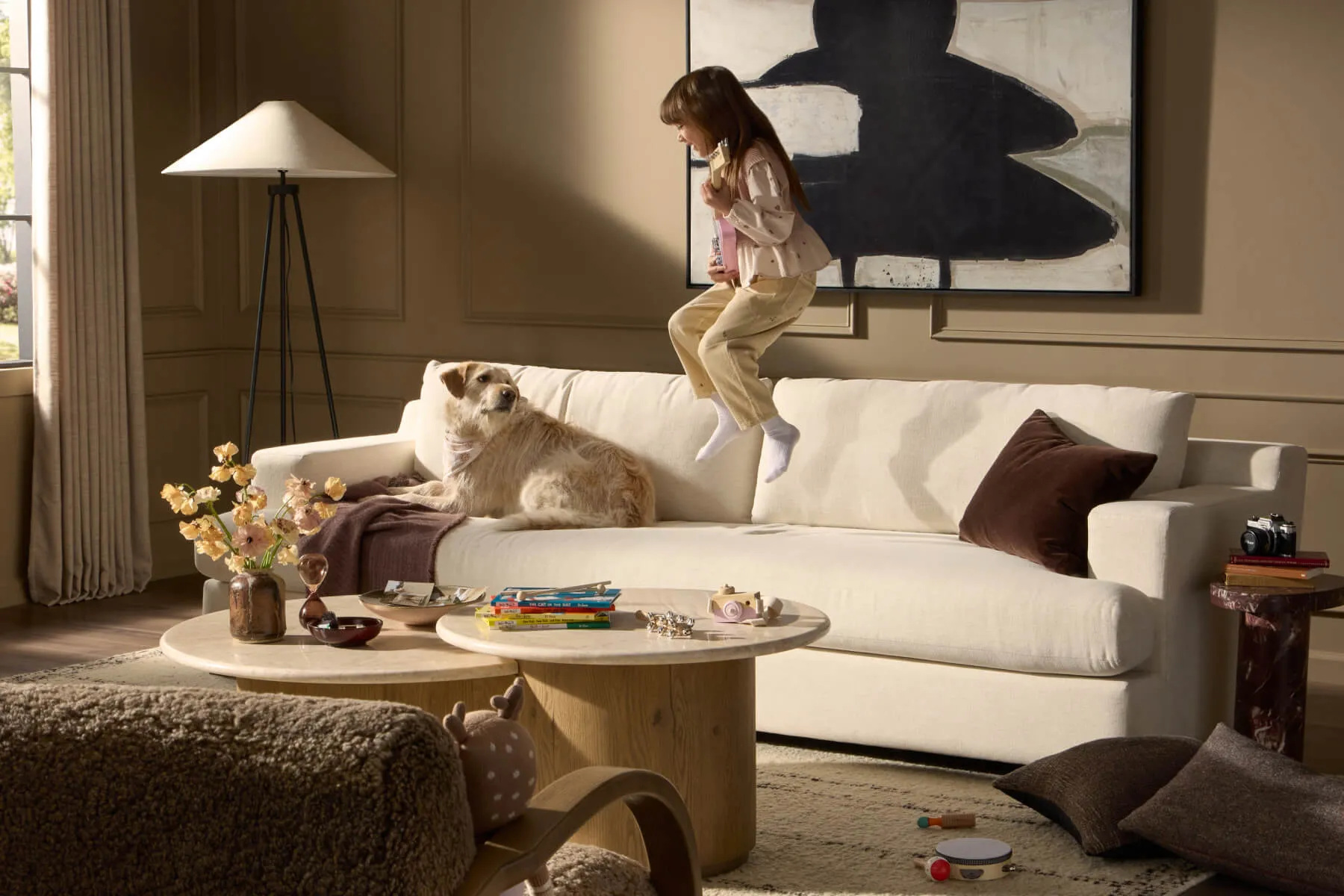 Kid playing with dog | Yetzer Home Store